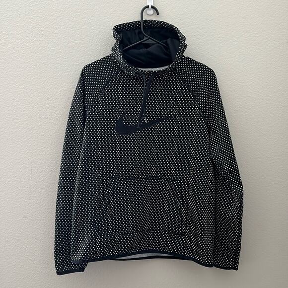 Nike Dri Fit Black Geo Dot Pullover Hoodie | Medium - Picture 1 of 7